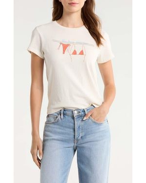 RE/DONE Bare Minimum Graphic Cotton T-Shirt - Blue
