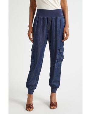 Cinq À Sept Giles Denim Cargo Sweatpants - Blue