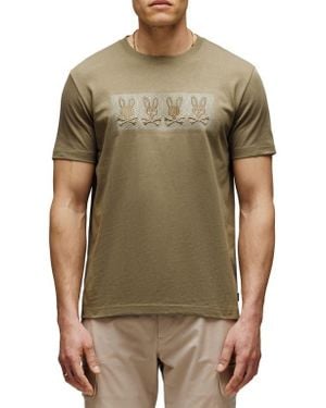 Psycho Bunny Costello Appliqué Graphic T-Shirt - Green
