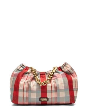 Frances Valentine Bici Plaid Satin Bag - Red