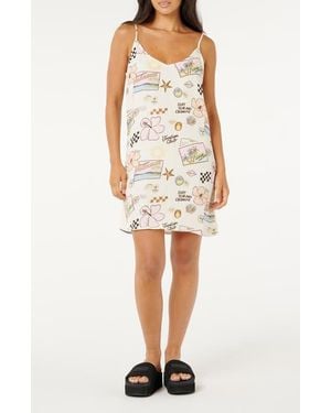 Rip Curl Sunset Luau Linen Blend Sundress - White