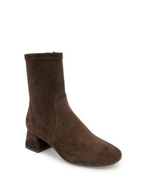 Gentle Souls Elbert Block Heel Bootie - Brown