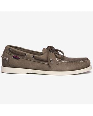 Sebago Docksides Portland Ch Boat Shoes - Gray