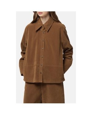 Apparis Ren Faux Suede Overshirt - Brown