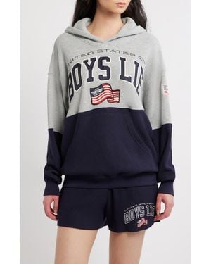 Boys Lie United States Of Thermal Hoodie - Blue