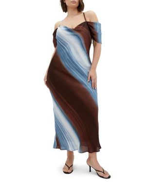 City Chic Off The Shoulder Dress - Multicolor