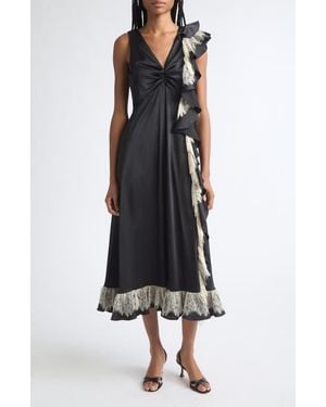 Cinq À Sept Esme Satin Midi Dress - Black