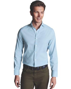 Charles Tyrwhitt Non-Iron Performance Twill Shirt - Blue