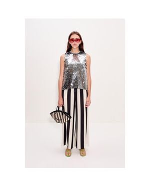 Simon Miller Nella Crepe Wide Leg Pant - White