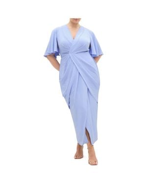 City Chic Braelynn High-Low Maxi Dress - Blue