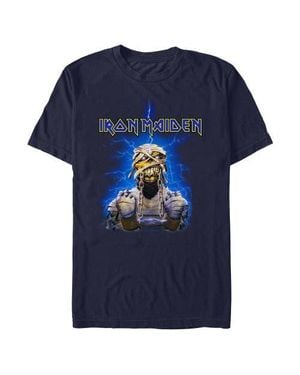 IRON MAIDEN Powerslave Mummy Graphic T-Shirt - Blue