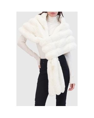 Lyla Grant Fur-Free Chinchilla (Faux Fur) Stole - White