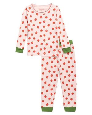 Cozyland Kids' Riley Fitted Two-Piece Pima Cotton Pajamas - Red