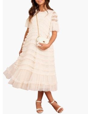 Needle & Thread Kid's Amara Ruffle Kids Dress - Natural