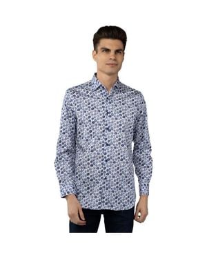 Luchiano Visconti Circular Shirt - Blue