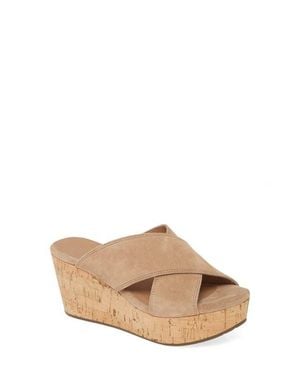 Chocolat Blu Wendy Wedge Slide Sandal - Natural
