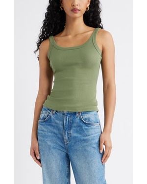Open Edit Rib Tank - Green