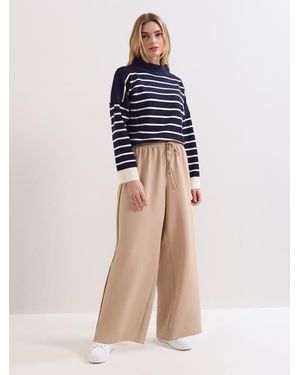 Phase Eight Wide Leg Stripe Detail Skye Pants - Blue