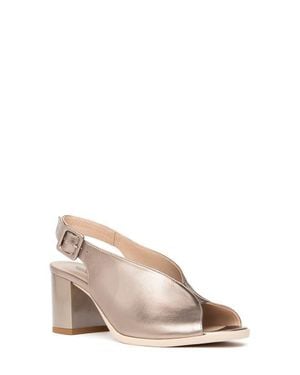 Nero Giardini Slingback Peep Toe Sandal - Natural