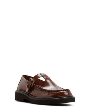 G.H. Bass & Co. Romy Buckle T-Strap Loafer - Brown