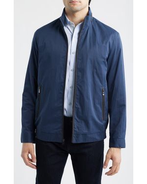 Johnston & Murphy Water Resistant Full-Zip Jacket - Blue