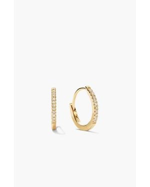 MEJURI Pave Diamond Huggie Hoops - Multicolor