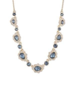 Marchesa Crystal Frontal Collar Necklace - Metallic