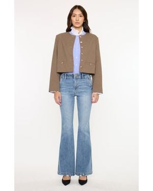 Kancan Bailey High Rise Flare Jeans - Blue