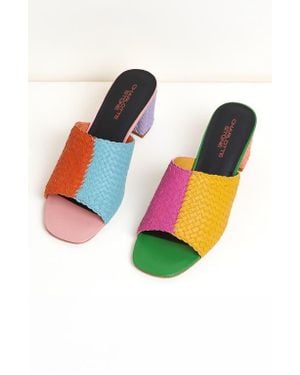 Charlotte Stone Lenu Mismatch Woven Slide Sandal - Multicolor