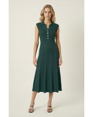 Modenaire Sleeveless Knit Midi Dress - Green