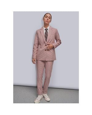 WILDFANG The Empower Houndstooth Notch Lapel Blazer - Gray