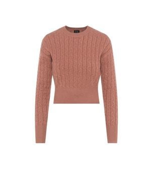 BuHu Cable Knit Ribbed Cuffs Sweater - White