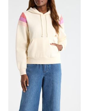 Marine Layer Colorblock Cloud 9 Fleece Hoodie - Natural