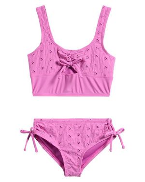 Miken Swim Kids' Shirred Two-Piece Swimsuit - Pink