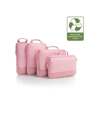 Heys Ecotex Compression Packing Cube 4 Piece Set - Pink