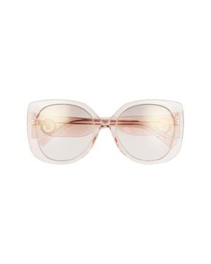 Versace 56Mm Butterfly Sunglasses - Natural