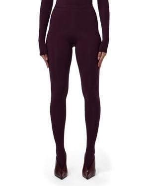 Naked Wardrobe Closed Toe Leggings - Purple