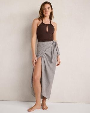 Haven Well Within Cotton Linen Sarong - Natural