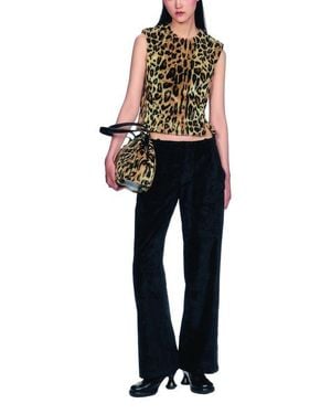 Anna Sui Faux Leopard Sleeveless Top - Blue