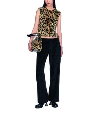 Anna Sui Faux Leopard Sleeveless Top - Blue
