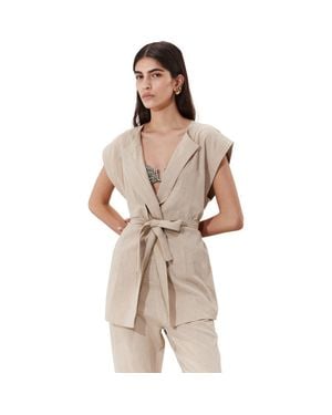 Gottex Beach Life Terra Sleeveless Vest Cover-Up - Brown