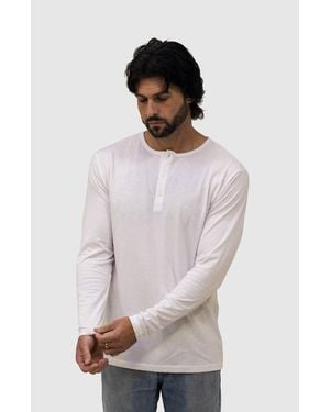 EPIC FITS Long Sleeve Henley - White