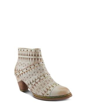 Spring Step Niobe Cap Toe Bootie - White