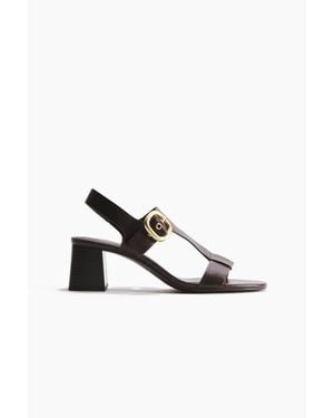 H&M Block-Heeled Sandals - White