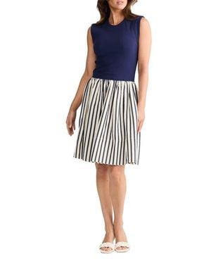 Brave+True Daphne Sleeveless Fit & Flare Dress - Blue