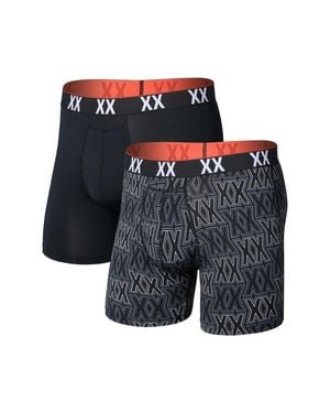 Saxx Underwear Co. Assorted 2-Pack Multi-Sport Mesh Performance Boxer Briefs - Black