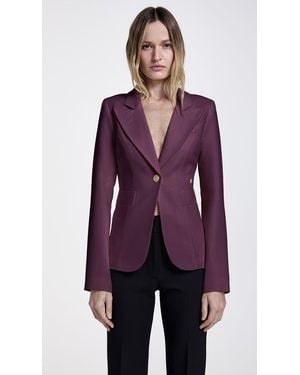 Smythe Wool Classic Duchess Blazer - Purple