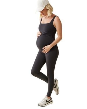 Ingrid & Isabel The Long Maternity Active Unitard Jumpsuit - Black