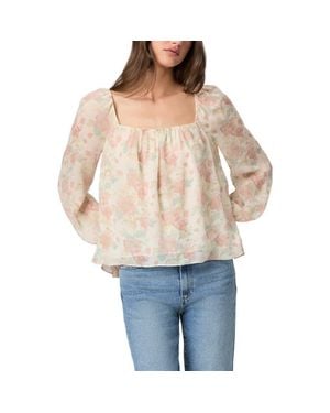 PAIGE Lucila Floral Silk Top - Multicolor