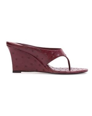 Black Suede Studio Mac 70 Wedge - Purple